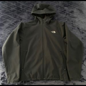 Mens black North Face jacket with hood